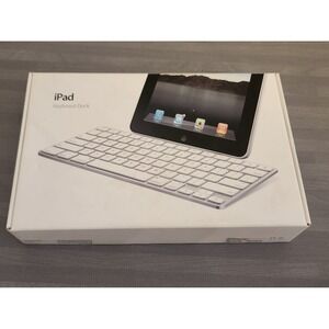 White Apple Original iPad Keyboard Dock Aluminum Keyboard